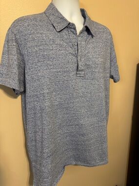 Grayers Heathered Light Blue Polo Shirt. Size Large